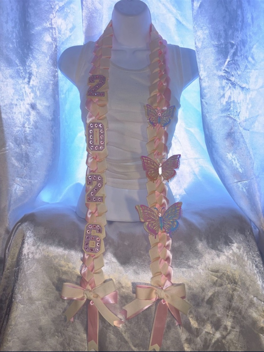 pink graduation leis
